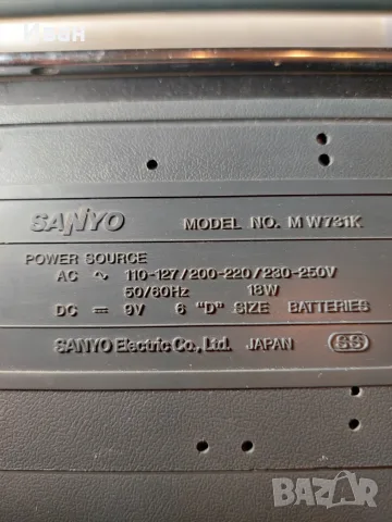 Двукасетъчен радиокасетофон SANYO, снимка 5 - Радиокасетофони, транзистори - 55466804