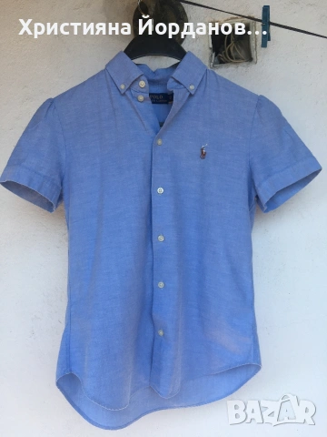 Дамска риза с къс ръкав от Polo Ralph Lauren с бродирано лого,ХС