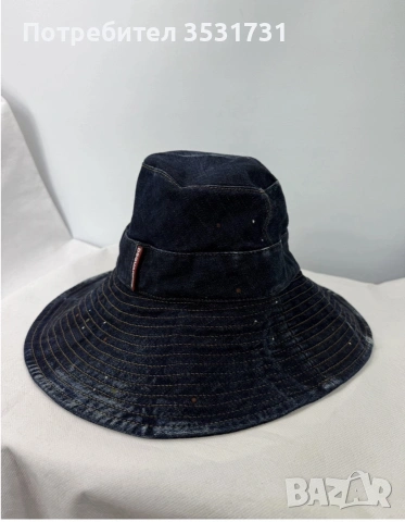 Dsquared2 синя дънкова шапка размер S, снимка 2 - Шапки - 55210814