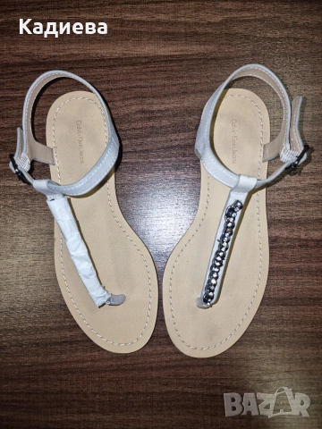 Равни дамски сандали Calvin Klein Jeans, модел Dara Shiny Vacchetta