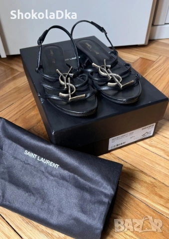 Оригинални сандали Saint Laurent 37 размер , снимка 8 - Сандали - 54690200
