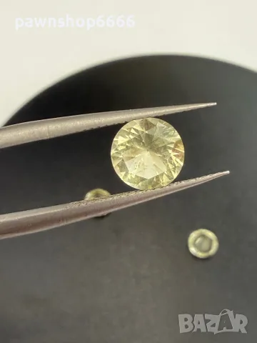 Комплект 3 естествени цитрина – общо 2,15 ct – кръгъл брилянтен, снимка 12 - Бижутерийни комплекти - 55483477