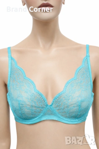 Hunkemöller дантелен сутиен 80D в тюркоазен цвят