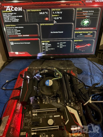 дъно Gigabyte Z390 Gaming X И рам 16 gb i5-8600
