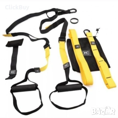 TRX Мултифункционален фитнес уред с ленти, снимка 2 - Фитнес уреди - 54125128