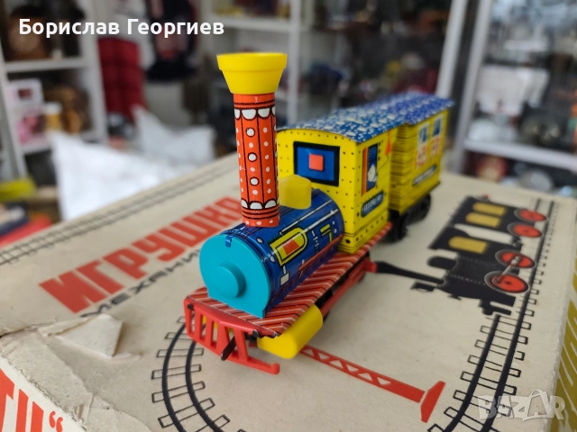 Руска механична играчка влак влакче 1977 г, снимка 6 - Колекции - 53958070