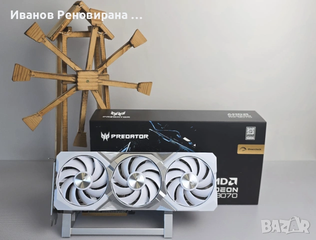 Видео карта Acer RX 9070 Predator Bifrost White, 16GB AMD Radeon