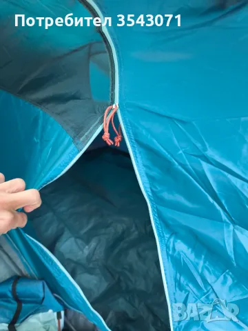 Палатка decathlon, ползвана броени пъти, като нова, без забележки, снимка 4 - Палатки - 55504081