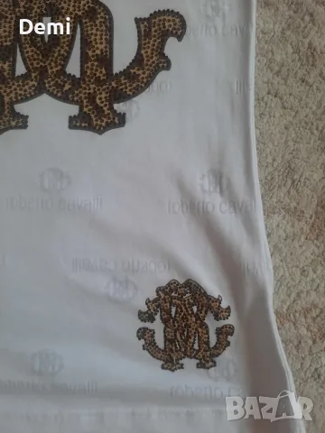 Дамска бяла тениска Roberto Cavalli , снимка 3 - Тениски - 55439875