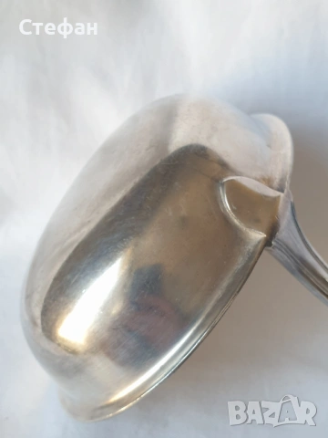 Посребрен черпак с позлата, снимка 4 - Антикварни и старинни предмети - 54270417