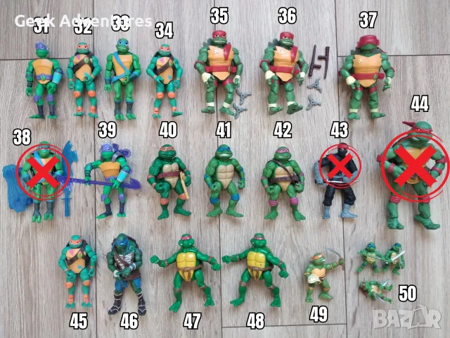 Екшън Фигурки Teenage Mutant Ninja Turtles TMNT Костенурките Нинджа, снимка 3 - Колекции - 47235429