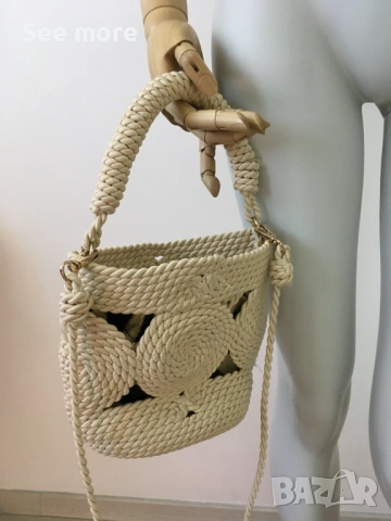 ZARA мини плетена чанта, снимка 5 - Чанти - 54568283
