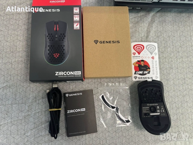 мишка Genesis Zircon 550 - Wireless RGB mouse, снимка 2 - Клавиатури и мишки - 54488267