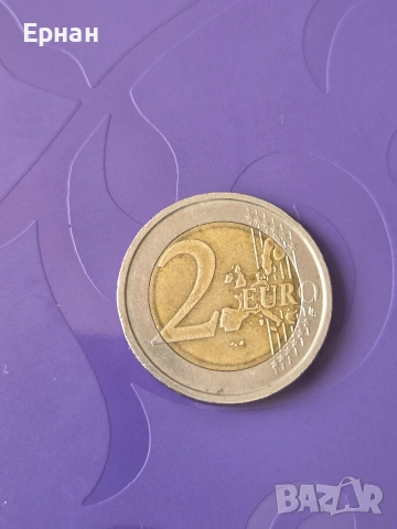 Данте Алигиери,Италия 2 Евро 2002 г., снимка 4 - Нумизматика и бонистика - 54589296