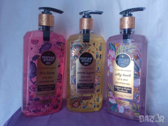 Душ гел Perfume Jewels 750 ml. 3 аромата парфюм