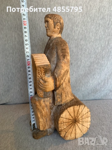 дървена фигура музикант , снимка 3 - Статуетки - 54903905