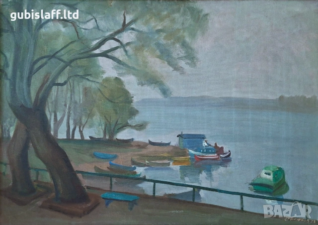 Kартина "Никопол", 1978 г., худ. Георги Божков (1927-2005), снимка 2 - Картини - 54125018