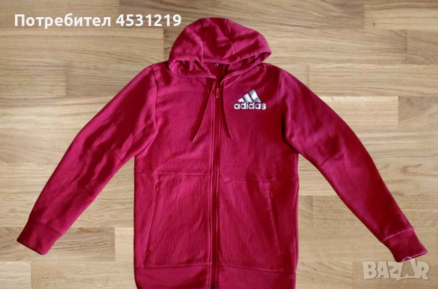 Ватирани суитчери Nike & Adidas RED , снимка 2 - Суичъри - 54323742