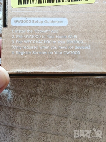 Ecowitt GW3000 Wi-Fi и Ethernet Gateway 868 MHz за метеостанции НОВ, снимка 2 - Рутери - 55252967