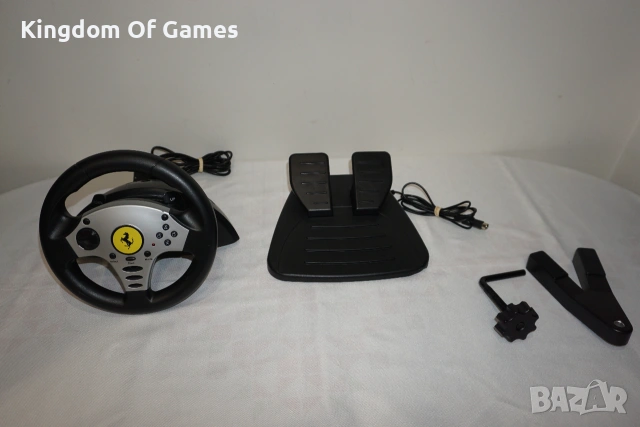 Волан с педали Thrustmaster Ferrari Challenge Racing Wheel Black ЗА PS2 ТЕСТВАН И РАБОТЕЩ