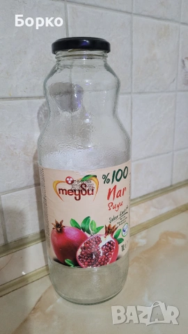 стъклени бутилки, шишета 1 л. 