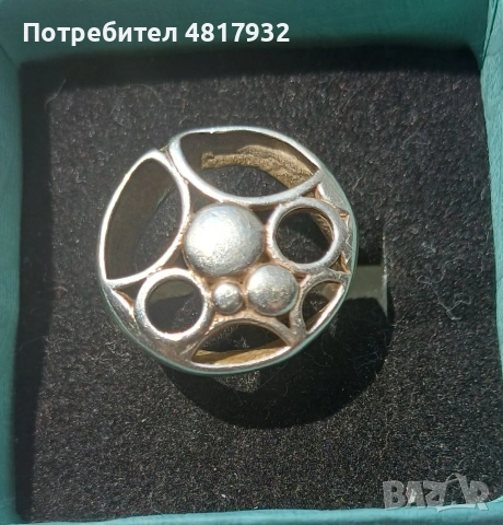 Сребърен пръстен., снимка 2 - Пръстени - 54615476