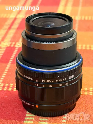 Обектив Olympus M.Zuiko Digital ED 14-42mm f/3.5-5.6 L ED Micro 4/3, снимка 3 - Обективи и филтри - 55409801