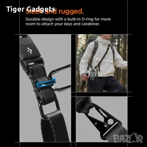 Универсална връзка за телефон Spigen DA30M Crossbody 2 в 1, Черна, снимка 13 - Калъфи, кейсове - 55577803