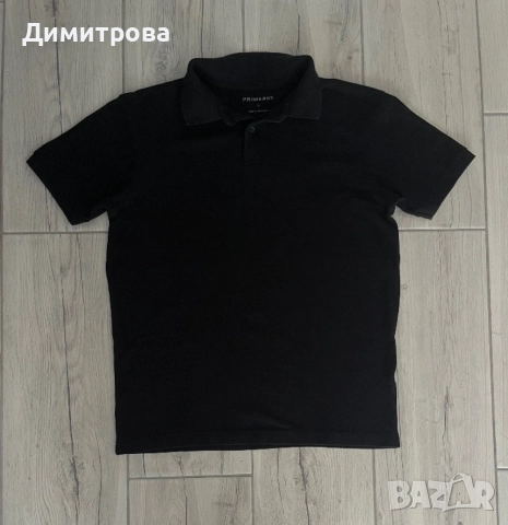 Черна тениска с яка Primark