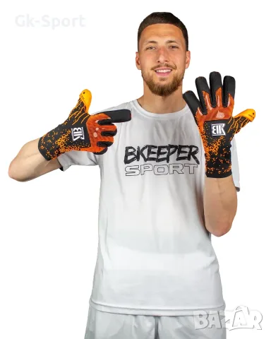 Вратарски ръкавици Bkeeper ATIK #26 Orange размер 6, снимка 9 - Футбол - 55306280