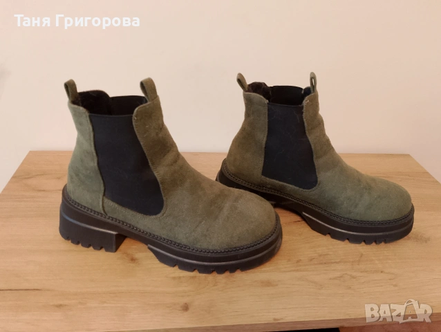Военно-зелени Челси боти 