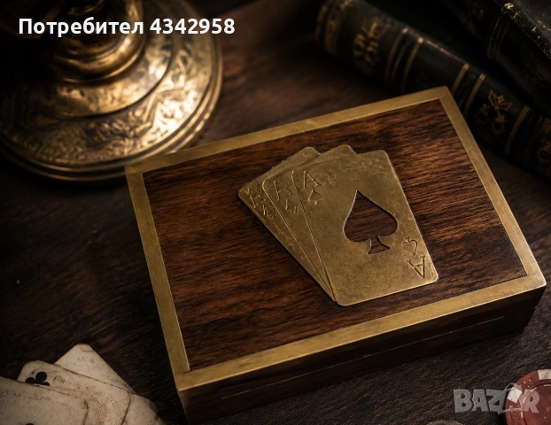 Винтидж кутия за карти в стил Ар Деко – 1930-те години.Франция 