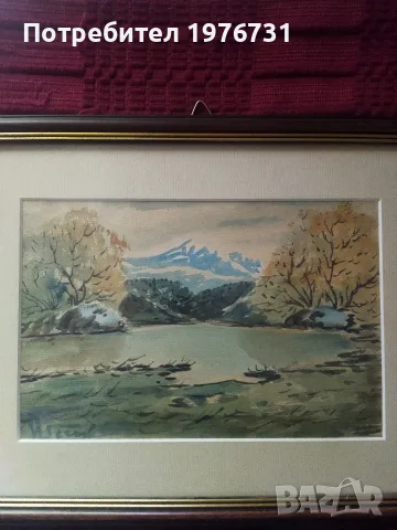 Картина - акварел на Йордан Гешев , снимка 2 - Картини - 55300888