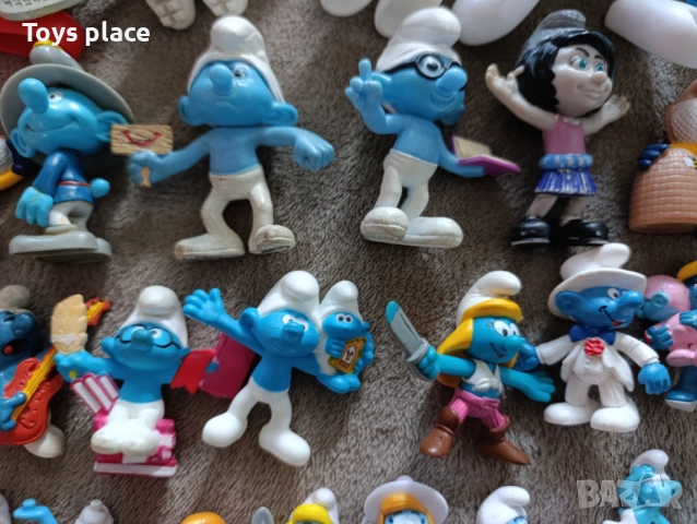Огромна колекция смърфовете The Smurf, фигурки смърфчета Kinder, стики, снимка 5 - Фигурки - 54742834