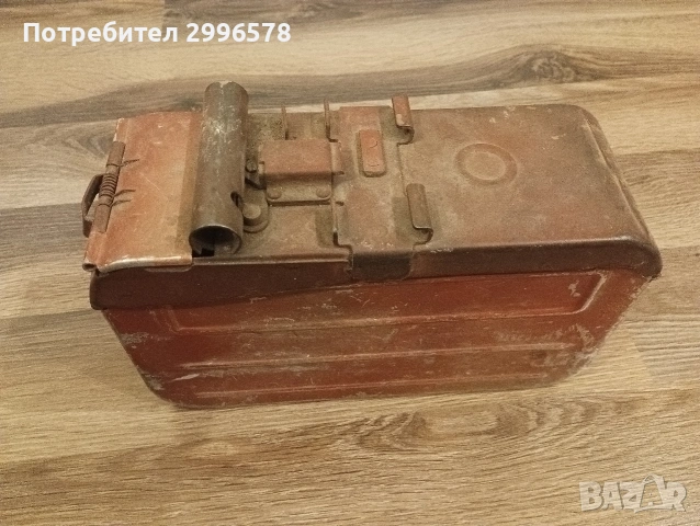 Алуминиева кутия за муниции за картечница патрони винтич ретро военна, снимка 2 - Антикварни и старинни предмети - 54173031