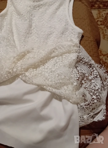 Бял потник от Gina Tricot, снимка 3 - Потници - 54934105