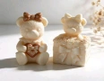 3D Мече с панделка подаръчна кутия подарък силиконов молд форма фондан шоколад смола гипс свещ, снимка 4