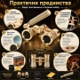 Златист театрален бинокъл с дръжка 3×25 за театър опера концерти подарък мощен 3X увеличение, снимка 5