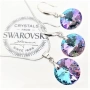 Комплект бижута Swarovski Vitral Light – колие и обеци с цветни кристали, снимка 3