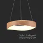 LED Полилей 18W Дизайн Дърво + Бяло Тяло Ф400mm Топло Бяла Светлина, снимка 2