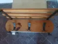 Дървена закачалка за стена с ковано желязо, снимка 1