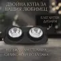 Двойна купа за домашни любимци, с неръждаеми купички и противоплъзгаща силиконова основа, снимка 3