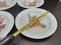 Стар български порцелан чинии детски мотиви Великден , снимка 2