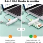 CAC четец 2 в 1 тип C с двоен конектор, DOD Military USB Common Access, четец за смарт карти, снимка 10
