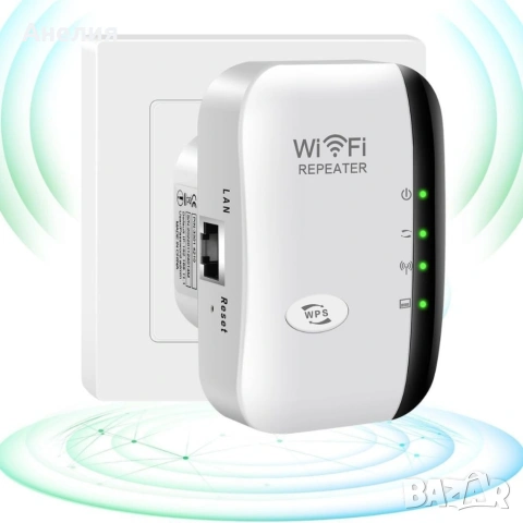 Wi-Fi Repeater 300Mbps – Усилвател и разширител на Wi-Fi сигнала с LAN порт, снимка 4 - Друга електроника - 55123266