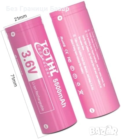 Нови Комплект 2 броя презареждаеми батерии 3.6V 5500mAh Ni-MH за електрически уреди, снимка 2 - Друга електроника - 54046005