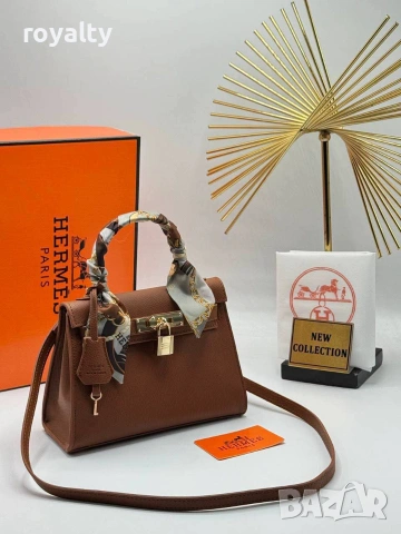 Hermes Нова Дамска Кожена Чанта Ерме Различни Цветове , снимка 13 - Чанти - 55288931