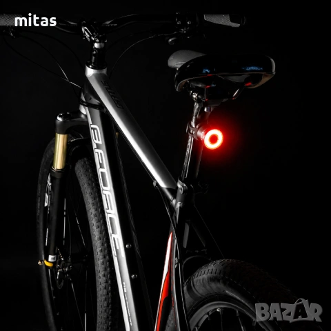 Задна LED стоп светлина за велосипед FORCE GLITZ, 20LM, 20 COB LED, USB-C, IP65, снимка 8 - Аксесоари за велосипеди - 54671907