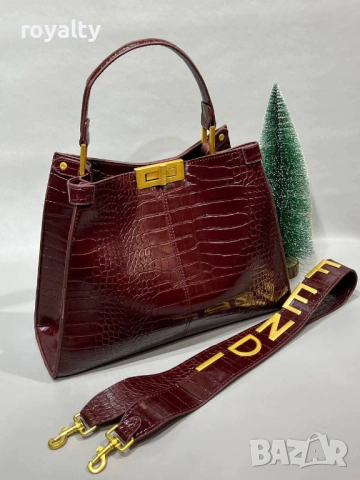 Fendi Нова Кожена Дамска Чанта Фенди Различни Цветове , снимка 12 - Чанти - 54649738
