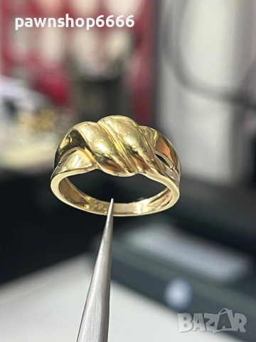 Златен пръстен 18 карата 3,32 грама , снимка 4 - Пръстени - 54162776